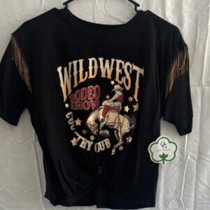 Wild West Rodeo Show Kids Black T-Shirt